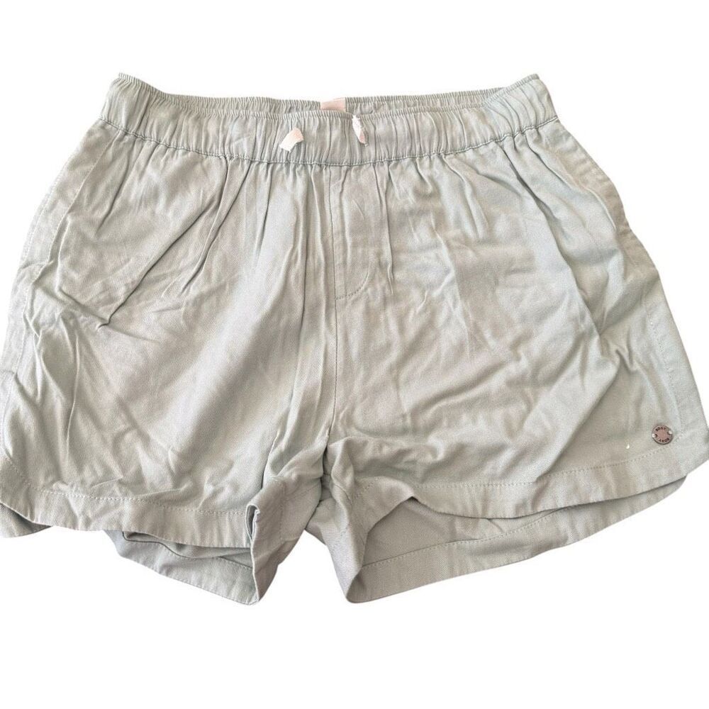 Roxy girls Una Mattina cotton blend beach shorts in sage size XXL 16 NWT